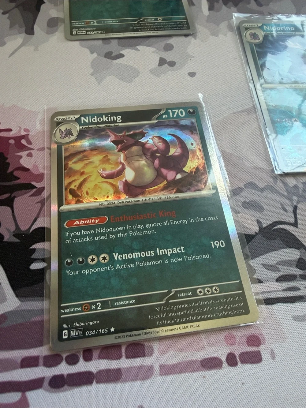 ☠️ Nidoran, Nidorino & Nidoking Evolution Pokémon 151 Lot | Reverse Holo ✨5/$25✨